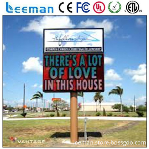 CE approved waterproof outdoor programmable led signs for outdoor with blue color and multi-language board sign